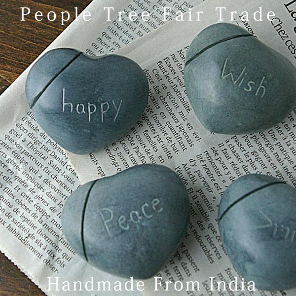 カードホルダー ペーパーウェイト（ People Treeおまもりパレワストーン ） フェアトレード商品 天然石 ハート 文房具 ステーショナリー | People Tree
