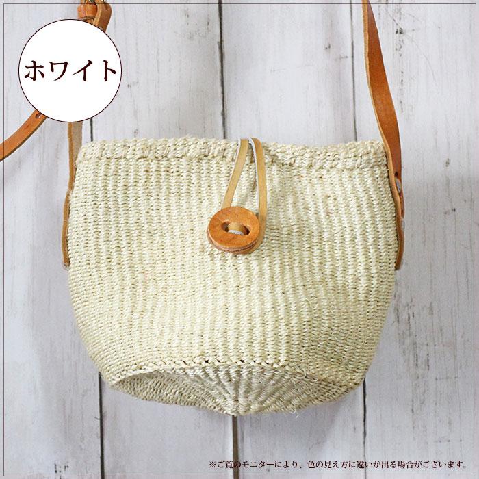 かごバッグ レディース ケニヤ製 ループフラップ付きサイザル