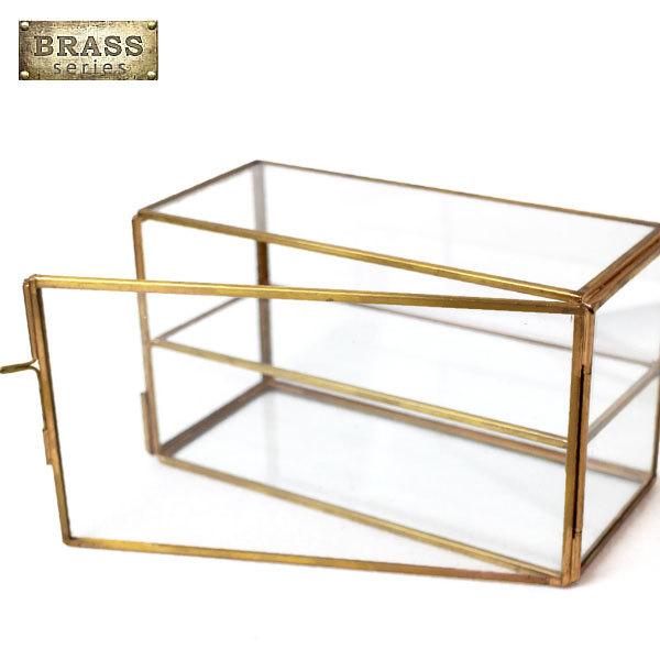 ガラスケース 真鍮 ブラス ガラス ショーケース ヨコ2段 コレクションケース ジュエリーボックス アンティーク Brass In Br001 Decoyaエスニック フェアトレード 通販 Yahoo ショッピング