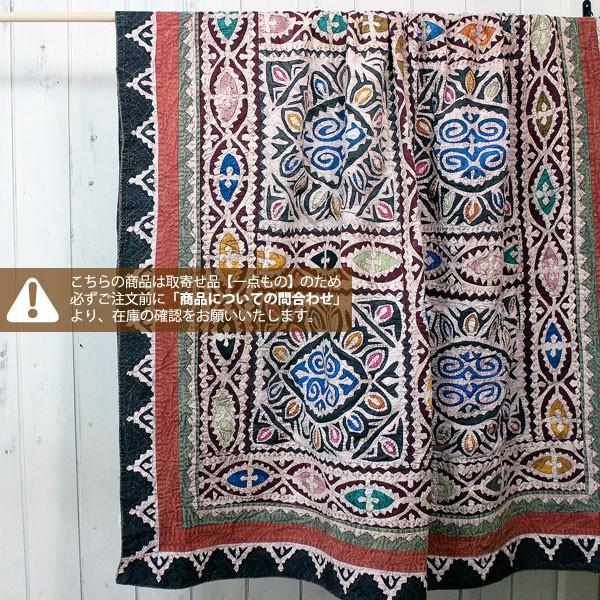 マルチカバー 手刺繍（インドのアップリケ・マルチクロス （ 234cm