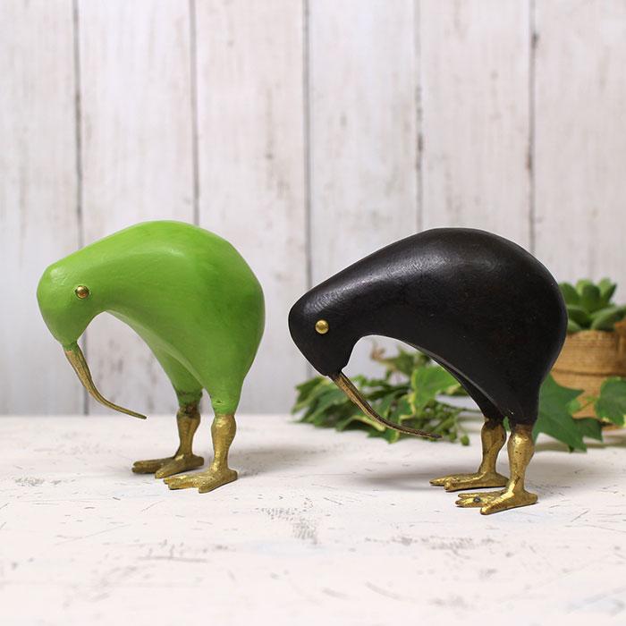木製 鳥 キウイ オブジェ 飾り 置き物 動物雑貨 エスニック