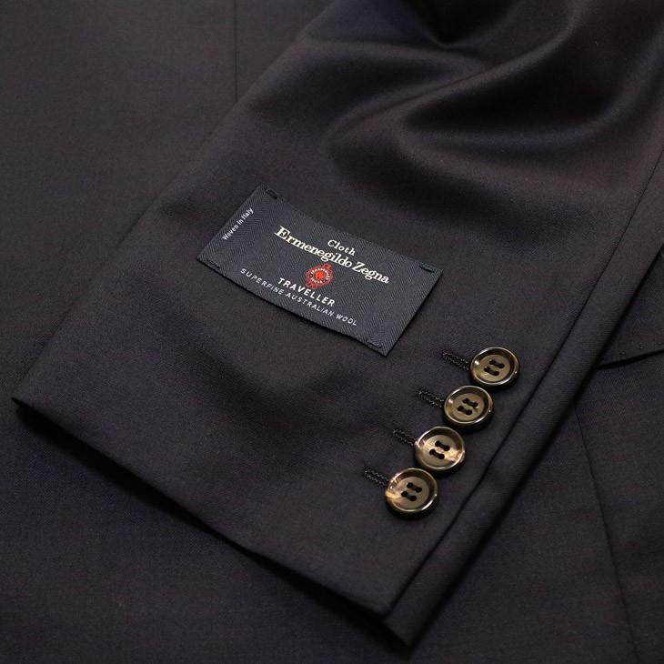 スーツ メンズ 2020 新作 春夏 エルメネジルドゼニア ジャパン物 トラベラー 「国内オーダー工場生産」 濃紺ネイビー無地 2つボタン スーツ (A/AB体) ゆったり型 | ZEGNA | 04