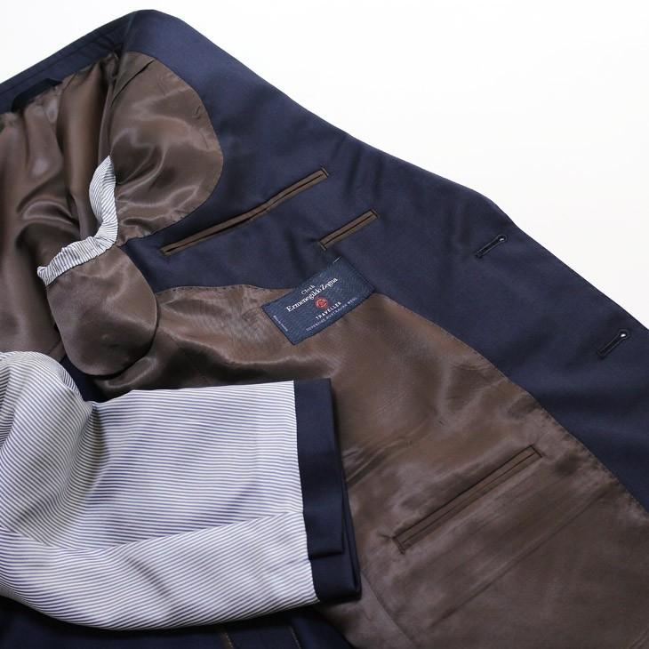 スーツ メンズ 2020 新作 春夏 エルメネジルドゼニア ジャパン物 トラベラー 「国内オーダー工場生産」 濃紺ネイビー無地 2つボタン スーツ (A/AB体) ゆったり型 | ZEGNA | 07