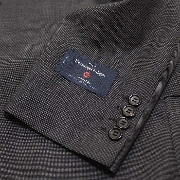 スーツ メンズ 2020 新作 春夏 エルメネジルドゼニア ジャパン物 トロピカル 「国内オーダー工場生産」 ガンメタリック調 2つボタン スーツ (AB体) ゆったり型 | ZEGNA | 05