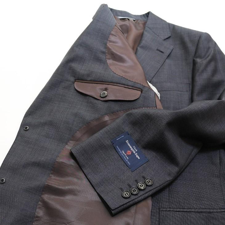 スーツ メンズ 2020 新作 春夏 エルメネジルドゼニア ジャパン物 トロピカル 「国内オーダー工場生産」 ガンメタリック調 2つボタン スーツ (AB体) ゆったり型 | ZEGNA | 06