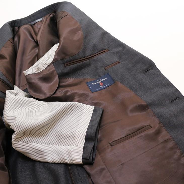 スーツ メンズ 2020 新作 春夏 エルメネジルドゼニア ジャパン物 トロピカル 「国内オーダー工場生産」 ガンメタリック調 2つボタン スーツ (AB体) ゆったり型 | ZEGNA | 07