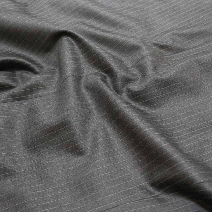 スーツ メンズ 秋冬 新品 Loro Piana ロロピアーナ Super150s 「国内オーダー工場仕立」 灰グレー杢 ストライプ 2つボタン ゆったり型 (AB体) SLTO-002 | Loro Piana | 15