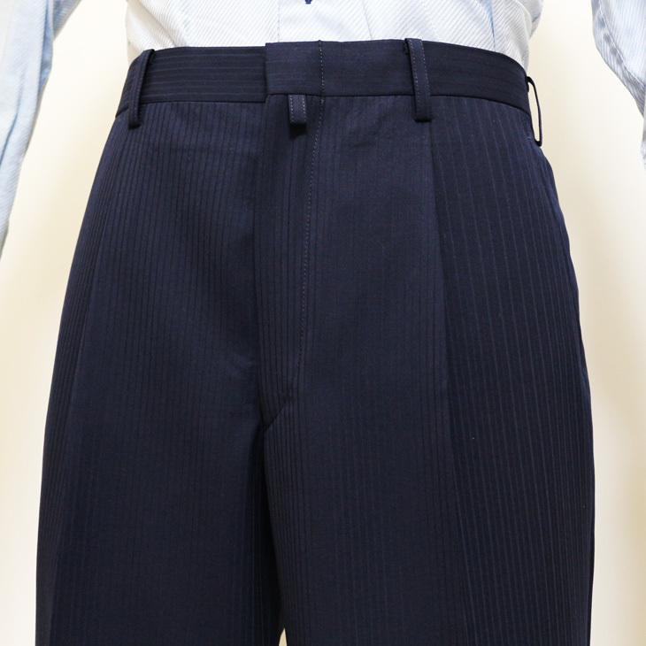 スーツ メンズ 新品 春夏 エルメネジルドゼニア アメイジング 濃紺ネイビー織柄ストライプ 2つボタン ビジネス スーツ ゆったり型 (AB/BB体) SLTO-002 | ZEGNA | 08