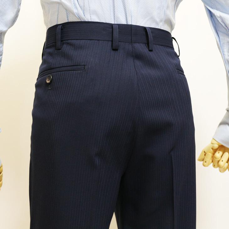 スーツ メンズ 新品 春夏 エルメネジルドゼニア アメイジング 濃紺ネイビー織柄ストライプ 2つボタン ビジネス スーツ ゆったり型 (AB/BB体) SLTO-002 | ZEGNA | 09