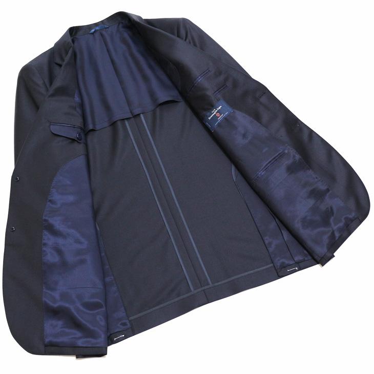 スーツ メンズ 新品 春夏 エルメネジルドゼニア トロフェオ Super150s 濃紺ネイビー無地 2つボタン ビジネス スーツ ゆったり型 (AB/BB体) SLTO-002 | ZEGNA | 03