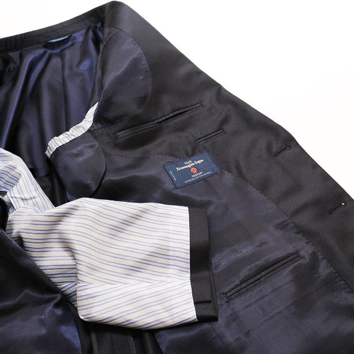 スーツ メンズ 新品 春夏 エルメネジルドゼニア トロフェオ Super150s 濃紺ネイビー無地 2つボタン ビジネス スーツ ゆったり型 (AB/BB体) SLTO-002 | ZEGNA | 05