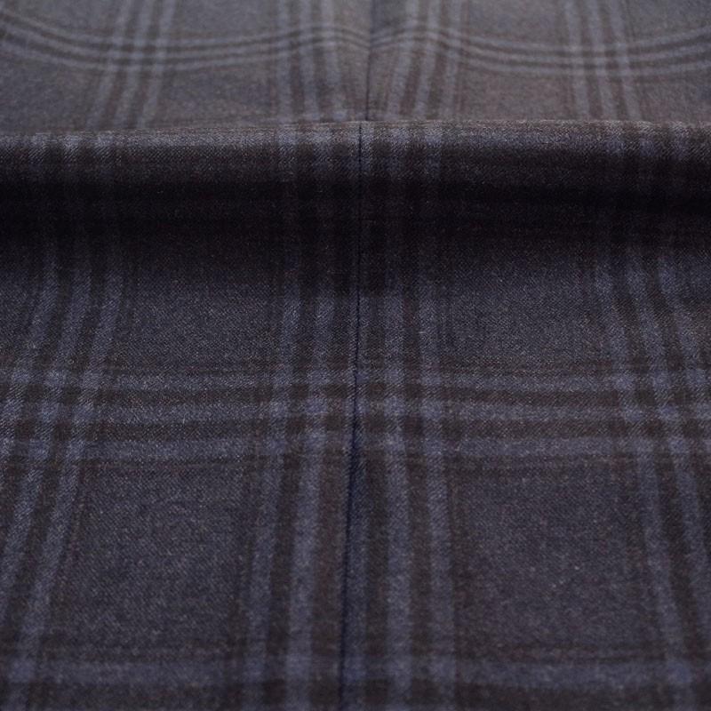 ジャケット テーラード ブレザー 秋冬 新品 ロロピアーナ Super120s 濃紺ネイビー 大柄チェック セレクト系 スリム型 2つボタン ビジネス J-TML (AB体) | Loro Piana | 13