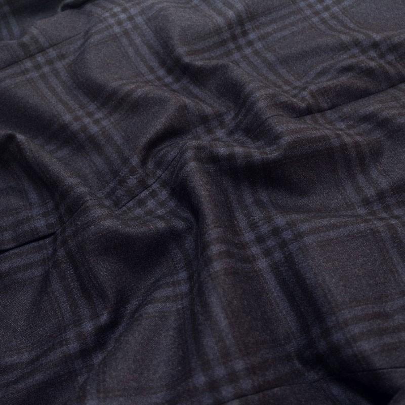 ジャケット テーラード ブレザー 秋冬 新品 ロロピアーナ Super120s 濃紺ネイビー 大柄チェック セレクト系 スリム型 2つボタン ビジネス J-TML (AB体) | Loro Piana | 14