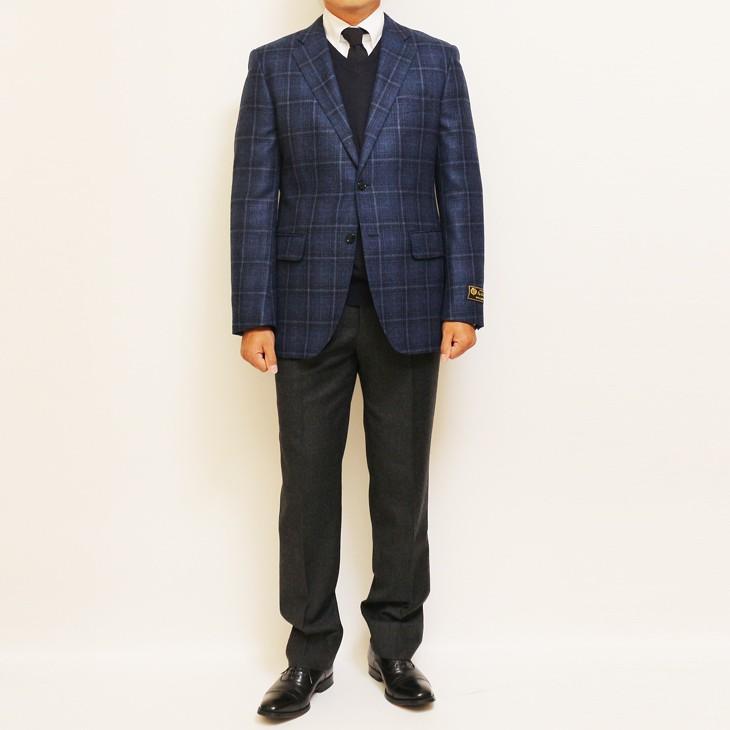 ジャケット テーラード ブレザー 秋冬 新品 ロロピアーナ ウール シルク 絹 カシミア混 グレンチェック風２色 セレクト系 スリム 2つボタン J-TML (A体) | Loro Piana | 10