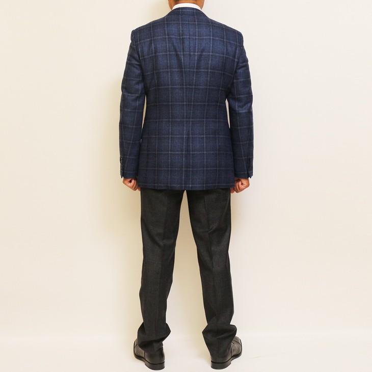 ジャケット テーラード ブレザー 秋冬 新品 ロロピアーナ ウール シルク 絹 カシミア混 グレンチェック風２色 セレクト系 スリム 2つボタン J-TML (A体) | Loro Piana | 12