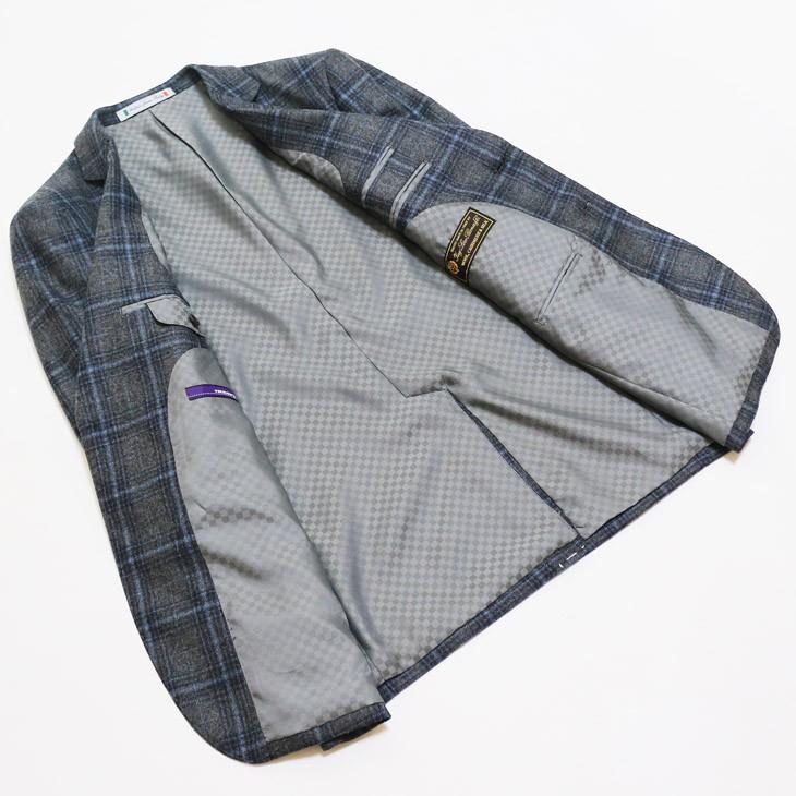 ジャケット テーラード ブレザー 秋冬 新品 ロロピアーナ ウール シルク 絹 カシミア混 グレンチェック風２色 セレクト系 スリム 2つボタン J-TML (A体) | Loro Piana | 15