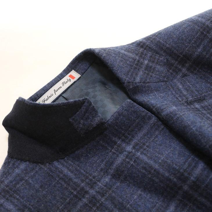 ジャケット テーラード ブレザー 秋冬 新品 ロロピアーナ ウール シルク 絹 カシミア混 グレンチェック風２色 セレクト系 スリム 2つボタン J-TML (A体) | Loro Piana | 16