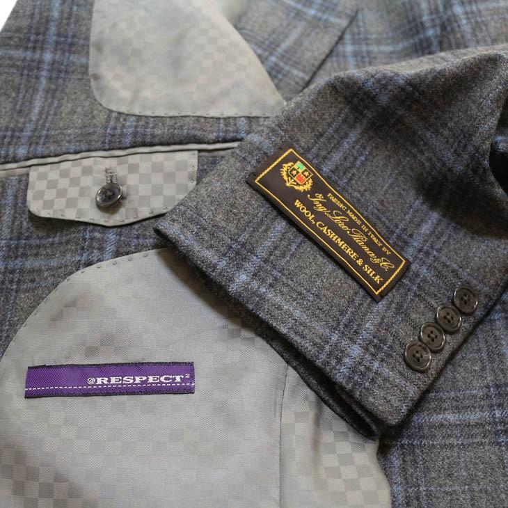 ジャケット テーラード ブレザー 秋冬 新品 ロロピアーナ ウール シルク 絹 カシミア混 グレンチェック風２色 セレクト系 スリム 2つボタン J-TML (A体) | Loro Piana | 17