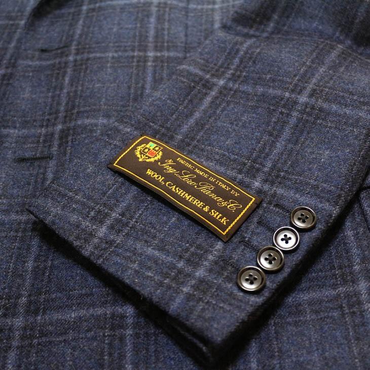 ジャケット テーラード ブレザー 秋冬 新品 ロロピアーナ ウール シルク 絹 カシミア混 グレンチェック風２色 セレクト系 スリム 2つボタン J-TML (A体) | Loro Piana | 19