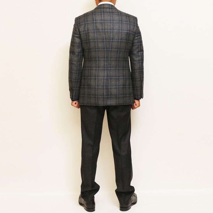 ジャケット テーラード ブレザー 秋冬 新品 ロロピアーナ ウール シルク 絹 カシミア混 グレンチェック風２色 セレクト系 スリム 2つボタン J-TML (A体) | Loro Piana | 07