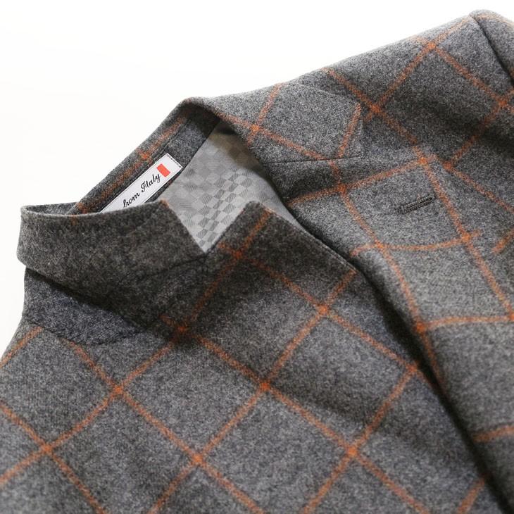 ジャケット テーラード ブレザー 秋冬 新品 ロロピアーナ ウール シルク 絹 カシミア混 ウインドペン３色 セレクト系 スリム ２ボタン ビジネス  J-TML (A/AB体) | Loro Piana | 12