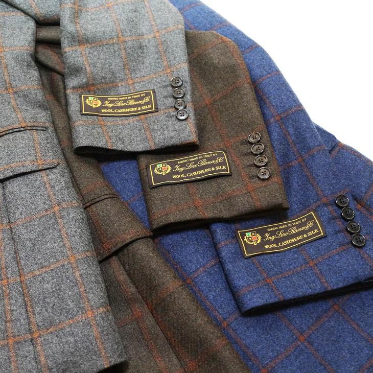 ジャケット テーラード ブレザー 秋冬 新品 ロロピアーナ ウール シルク 絹 カシミア混 ウインドペン３色 セレクト系 スリム ２ボタン ビジネス  J-TML (A/AB体) | Loro Piana | 03