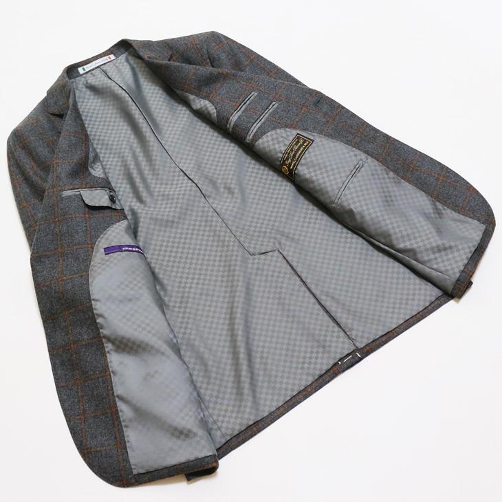 ジャケット テーラード ブレザー 秋冬 新品 ロロピアーナ ウール シルク 絹 カシミア混 ウインドペン３色 セレクト系 スリム ２ボタン ビジネス  J-TML (A/AB体) | Loro Piana | 09