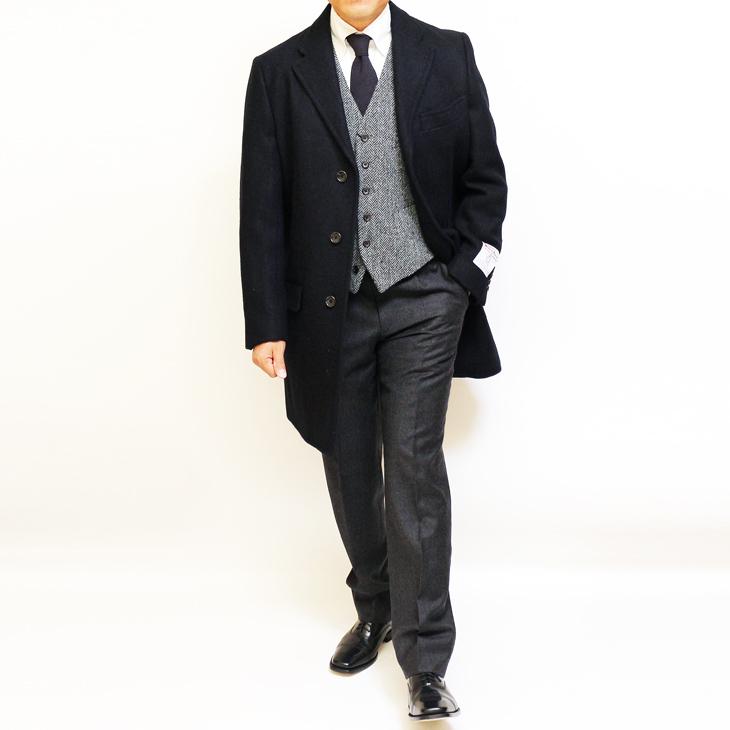 HARRIS TWEED ハリスツイード メンズ チェスターコート 新品