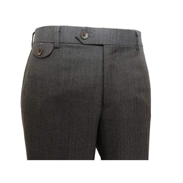 スーツ メンズ 秋冬 新品 スタンリーブラッカー 濃灰グレー杢 ヘリンボーン  ３ボタン段返り 3ピース ビジネススーツ (A/AB体) SB01-31B やや細め |  | 04