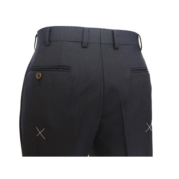 スーツ メンズ 秋冬新品 スタンリーブラッカー 濃紺ネイビー杢 ヘリンボーン ３ボタン段返り 3ピース ビジネススーツ (A/AB体) SB01-31B やや細め |  | 10