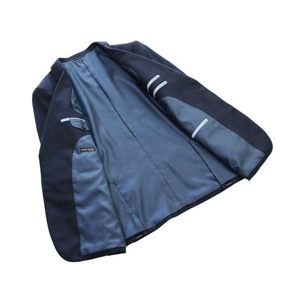 スーツ メンズ 秋冬新品 スタンリーブラッカー 濃紺ネイビー杢 ヘリンボーン ３ボタン段返り 3ピース ビジネススーツ (A/AB体) SB01-31B やや細め |  | 11