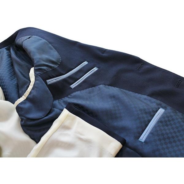 スーツ メンズ 秋冬新品 スタンリーブラッカー 濃紺ネイビー杢 ヘリンボーン ３ボタン段返り 3ピース ビジネススーツ (A/AB体) SB01-31B やや細め |  | 14