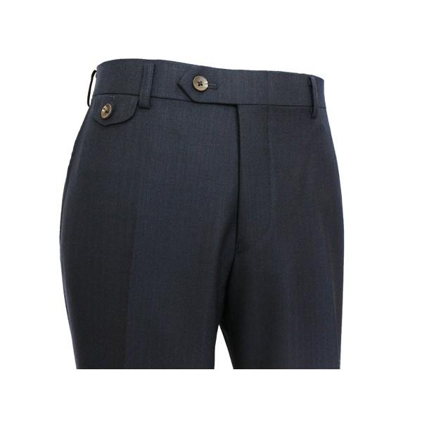 スーツ メンズ 秋冬新品 スタンリーブラッカー 濃紺ネイビー杢 ヘリンボーン ３ボタン段返り 3ピース ビジネススーツ (A/AB体) SB01-31B やや細め |  | 04