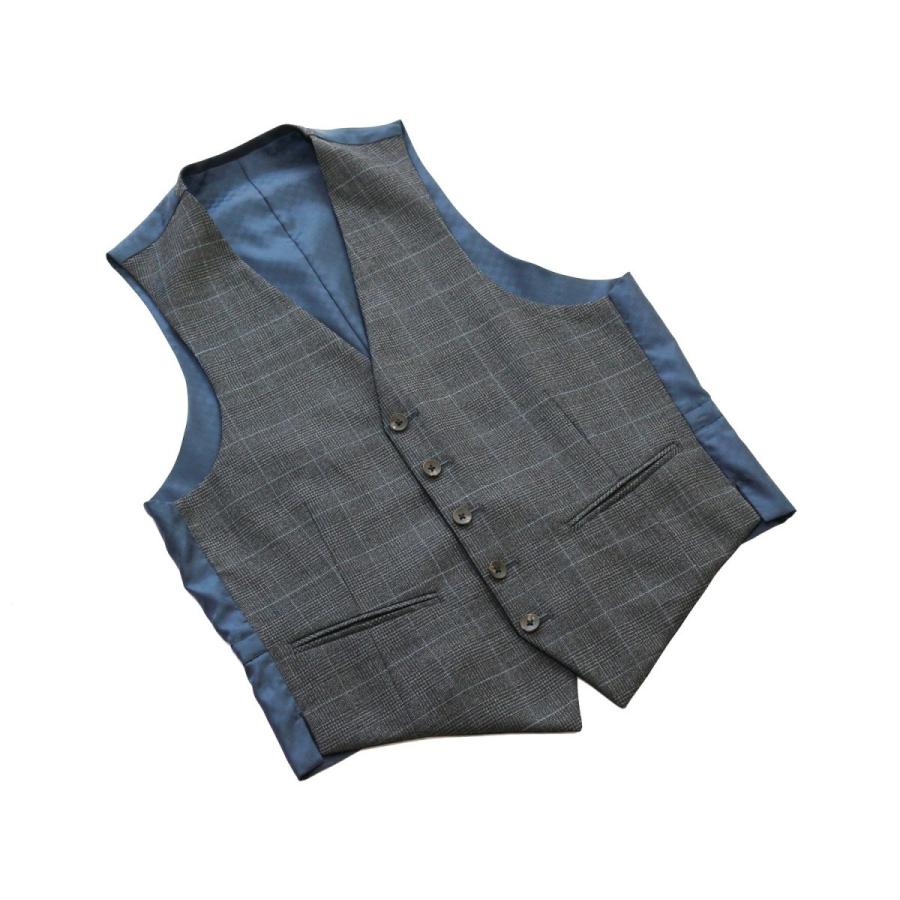 スーツ メンズ 秋冬新品 スタンリーブラッカー 濃紺ネイビー杢 ヘリンボーン ３ボタン段返り 3ピース ビジネススーツ (A/AB体) SB01-31B やや細め |  | 08