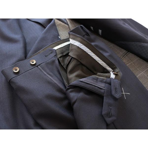 スーツ メンズ 秋冬新品 スタンリーブラッカー 濃紺ネイビー杢 ヘリンボーン ３ボタン段返り 3ピース ビジネススーツ (A/AB体) SB01-31B やや細め |  | 09
