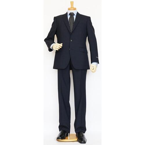 2017春夏新作モデル スタンリーブラッカー 濃紺ネイビー 窓枠柄ウインドペン インビスタ社 クールマックス使用 ３ボタン段返りスーツ (A/AB体) SB01 |  | 01