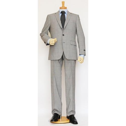 2017春夏新作モデル スタンリーブラッカー ライトグレー淡灰グレンチェック インビスタ社 クールマックス使用 ３ボタン段返りスーツ (A体) SB01 |  | 01