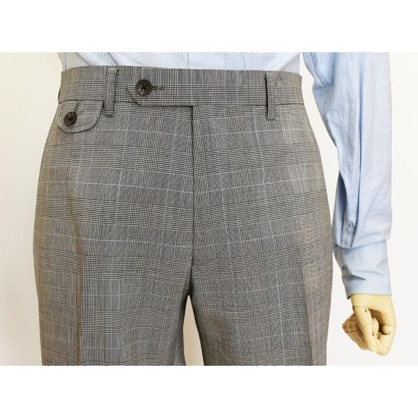 2017春夏新作モデル スタンリーブラッカー ライトグレー淡灰グレンチェック インビスタ社 クールマックス使用 ３ボタン段返りスーツ (A体) SB01 |  | 04