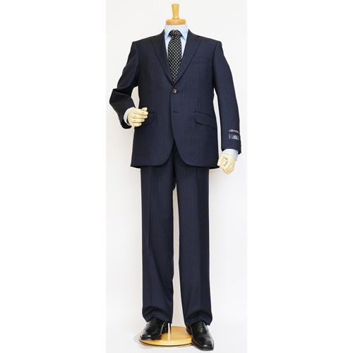 2017春夏新作 REDA レダ ICESENSE アイスセンス 濃紺ネイビー8.5mmストライプ ２ボタンスーツ (AB体)J07-2B 「やや細」日本製 |  | 01
