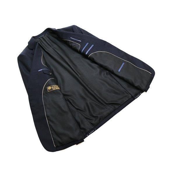 スーツ メンズ 2017-18 秋冬 新品 ロロピアーナ Super130s 濃紺ネイビー系 ロイヤルブルー 7mmストライプ 2つボタン ビジネススーツ (AB体) NT01-2B ゆったり型 | Loro Piana | 03