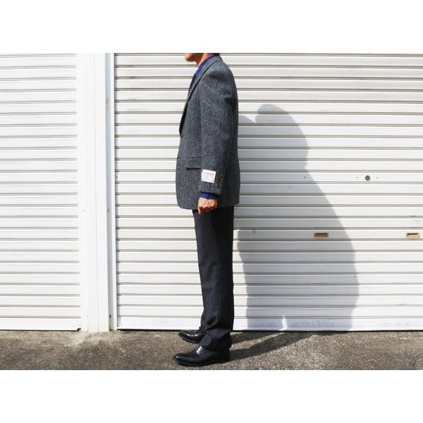 ジャケット テーラード ブレザー ハリスツイード　2017-18 秋冬 新品 英国 Harris Tweed グレー杢ヘリンボーン杉綾織 カラーネップ入り  (A/AB/BB体) NT01-2B | HARRIS TWEED | 01