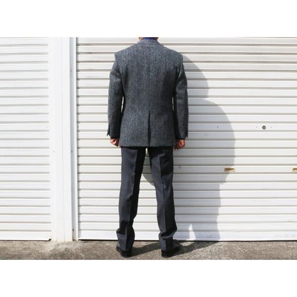 ジャケット テーラード ブレザー ハリスツイード　2017-18 秋冬 新品 英国 Harris Tweed グレー杢ヘリンボーン杉綾織 カラーネップ入り  (A/AB/BB体) NT01-2B | HARRIS TWEED | 02
