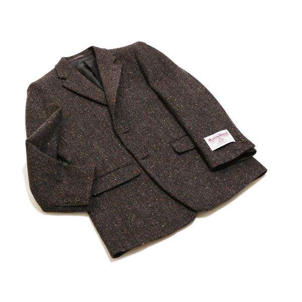 ジャケット テーラード ブレザー ハリスツイード 2017-18 秋冬 新品 英国 Harris Tweed 茶ブラウン杉綾織ヘリンボーン  (AB体) NT01-2B | HARRIS TWEED | 03