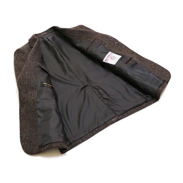 ジャケット テーラード ブレザー ハリスツイード 2017-18 秋冬 新品 英国 Harris Tweed 茶ブラウン杉綾織ヘリンボーン  (AB体) NT01-2B | HARRIS TWEED | 04