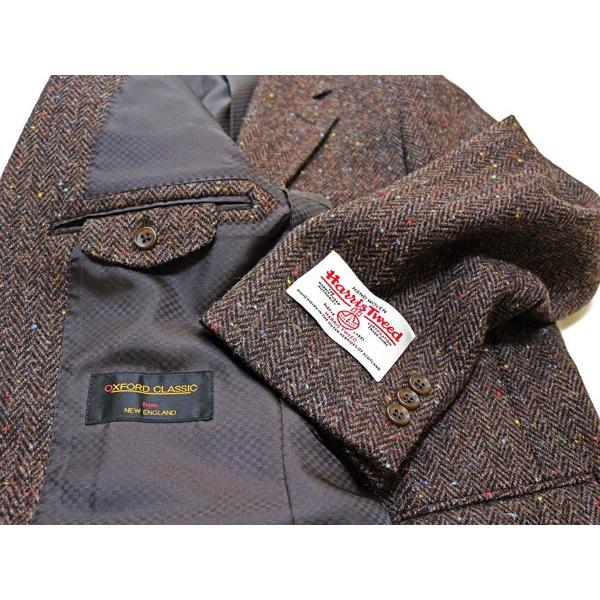 ジャケット テーラード ブレザー ハリスツイード 2017-18 秋冬 新品 英国 Harris Tweed 茶ブラウン杉綾織ヘリンボーン  (AB体) NT01-2B | HARRIS TWEED | 05