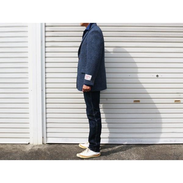 ジャケット テーラード ブレザー ハリスツイード 2017-18 秋冬 新品 英国  Harris Tweed ブルーグレー杢 デニム調 ヘリンボーン杉綾織  (AB/BB体) NT01-2B | Harriss | 02