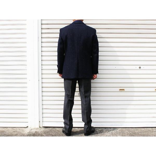 ジャケット テーラード ブレザー ハリスツイード　2017-18 秋冬 新品 英国 Harris Tweed 濃紺ネイビー無地系 カラーネップ入り  (A/AB/BB体) NT01-2B | HARRIS TWEED | 02
