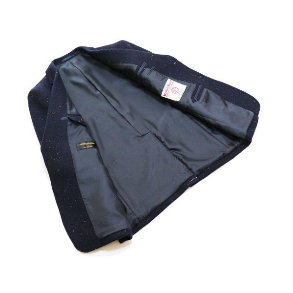 ジャケット テーラード ブレザー ハリスツイード　2017-18 秋冬 新品 英国 Harris Tweed 濃紺ネイビー無地系 カラーネップ入り  (A/AB/BB体) NT01-2B | HARRIS TWEED | 04