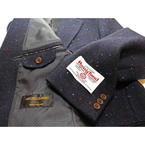 ジャケット テーラード ブレザー ハリスツイード　2017-18 秋冬 新品 英国 Harris Tweed 濃紺ネイビー無地系 カラーネップ入り  (A/AB/BB体) NT01-2B | HARRIS TWEED | 05