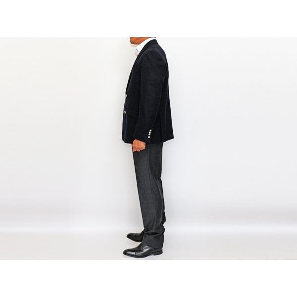 2017-18秋冬モデル 新品 stanley blacker スタンリーブラッカー 濃紺ネイビー系 デニム風ジャージ ダブル Ｗ ジャケット (AB/BB体) やや細め |  | 01